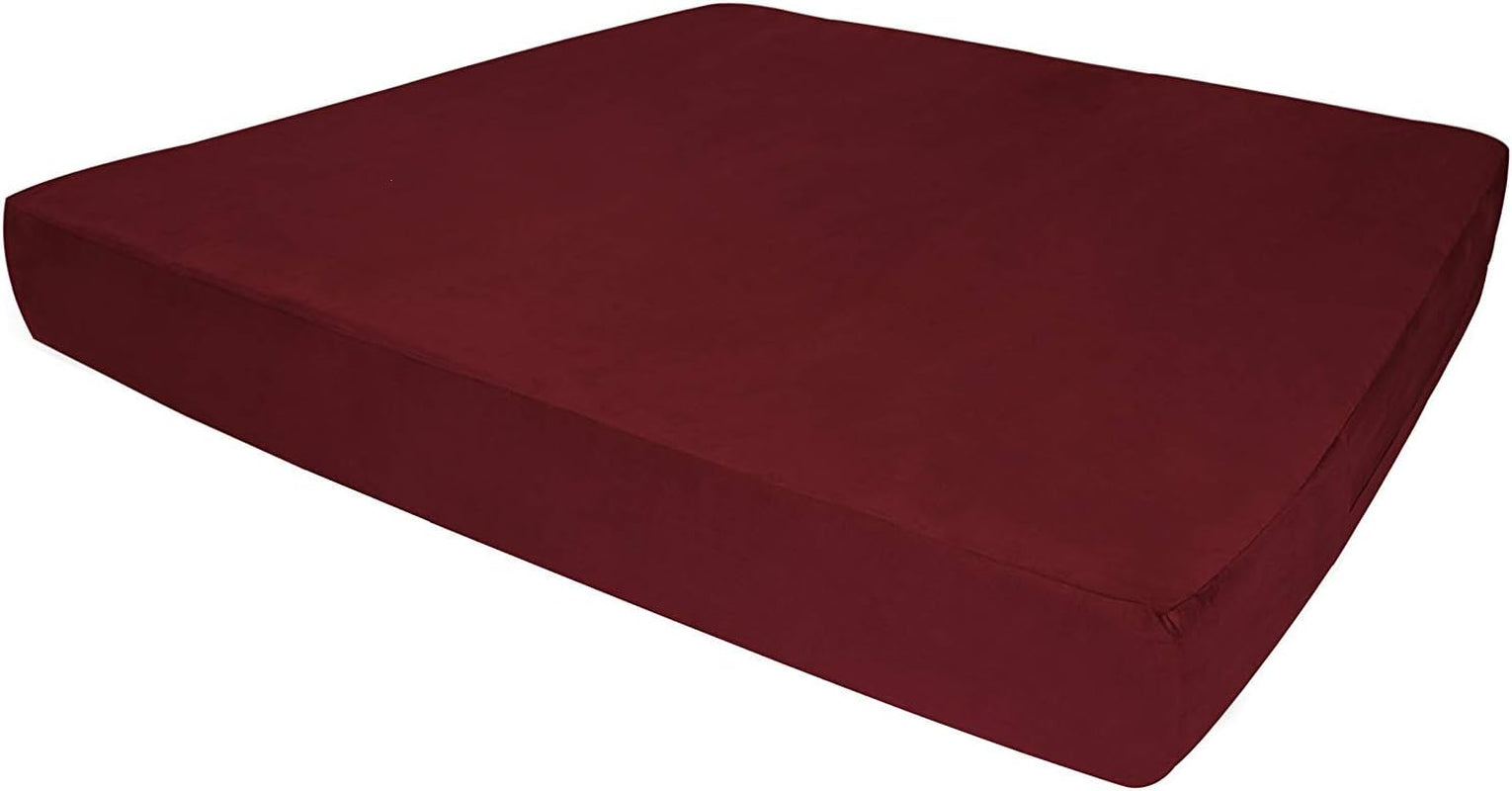 Barker Beds Giant Orthopedic Dog Bed - 7" Memory Foam Mattress - 100-300 Lbs - Joint Pain & Arthritis Support - Vet Recommended, Washable Cover - Made in USA - 60"X48"X7" - Burgundy