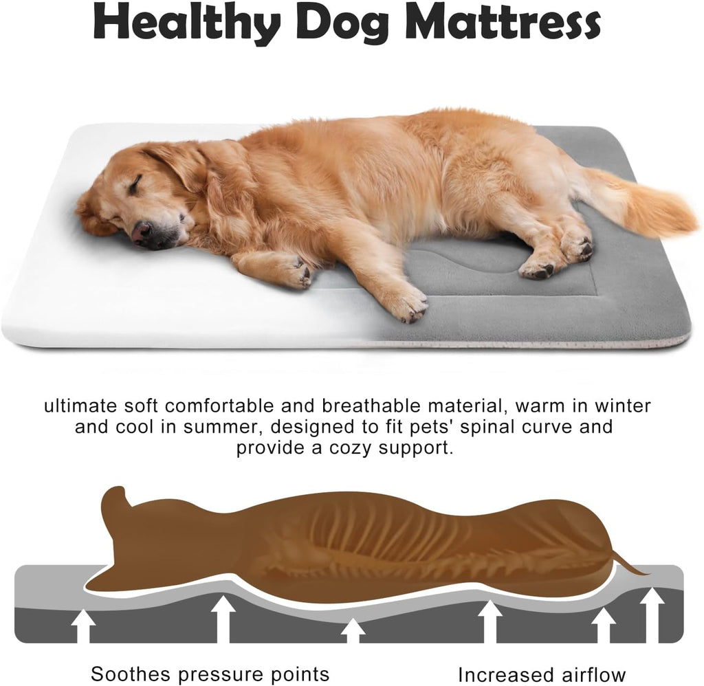 Joicyco Large Dog Bed Soft Dog Crate Pad Mat 42 in Non-Slip Bottom Washable Dog Sleeping Mattress Pet Beds Cat Beds Kennel Pads