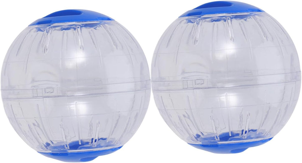 2PCS Hamster Running Ball Plastic Run Exercise Ball Small Animals Run-About Ball Accessory (Blue)