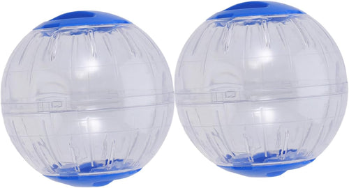 2PCS Hamster Running Ball Plastic Run Exercise Ball Small Animals Run-About Ball Accessory (Blue)