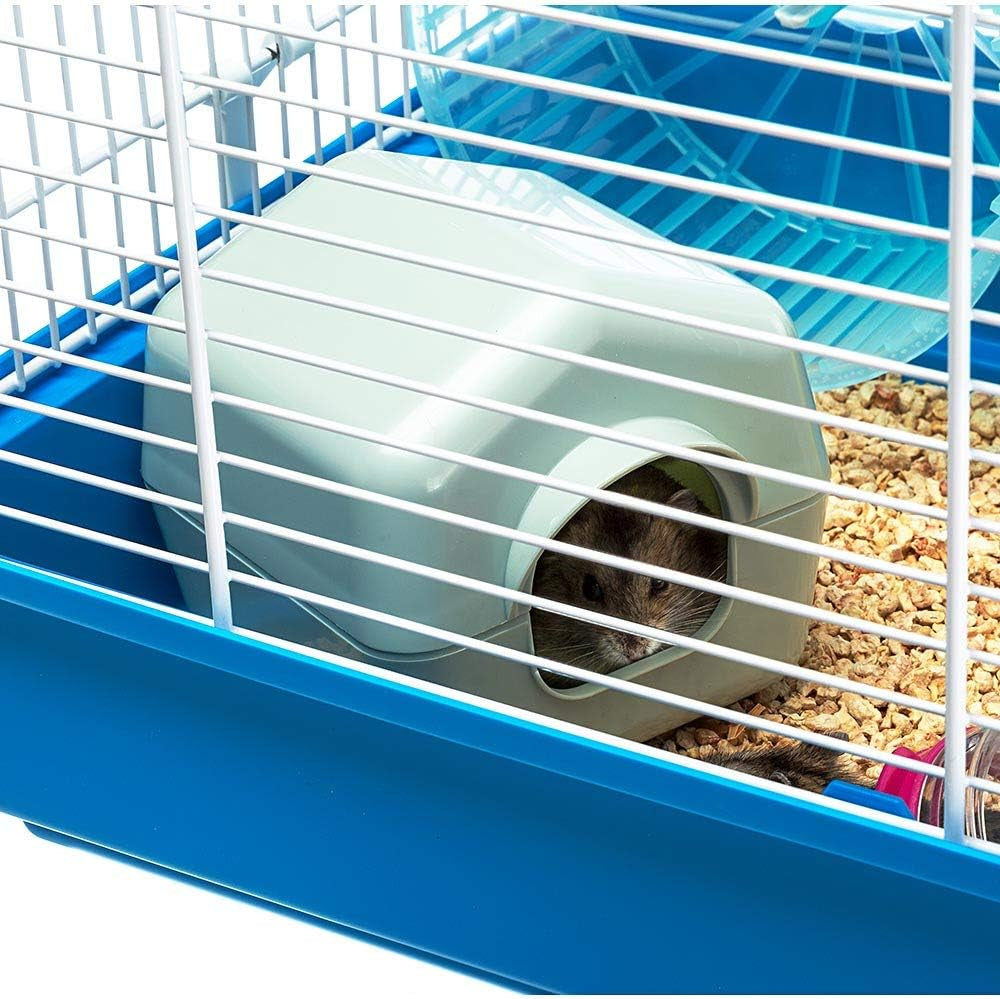 Paula Small Hamster Cage | Fun & Interactive Cage Measures Measures 18.11L X 11.61W X 9.6H & Includes All Accessories
