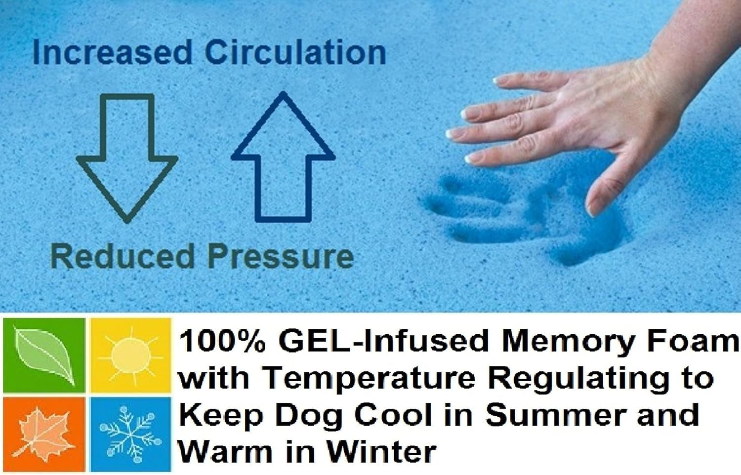 Dogbed4Less Waterproof Memory Foam Dog Bed for Medium Dogs with Washable Cover and Extra Pet Bed Case 37X27X4 Inch, Brown