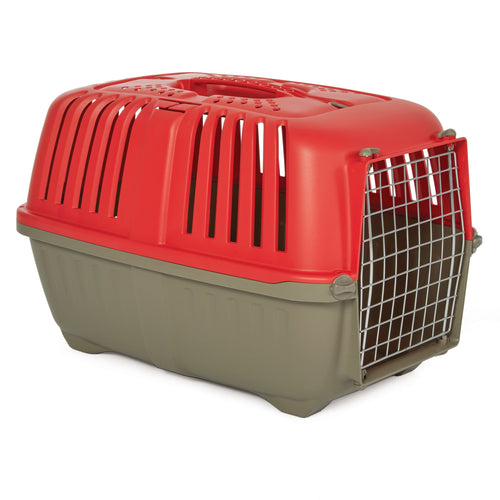 24 Inch Spree Travel Pet Carrier for Dog or Cat with Steel Door, Red