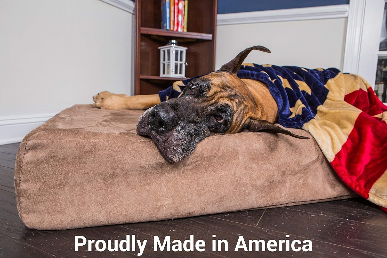 Barker Beds XL Orthopedic Dog Bed - 7" Memory Foam Mattress - 75-120 Lbs - Joint Pain & Arthritis Support - Vet Recommended, Washable Cover - Made in USA - 52"X36"X7" - Chocolate