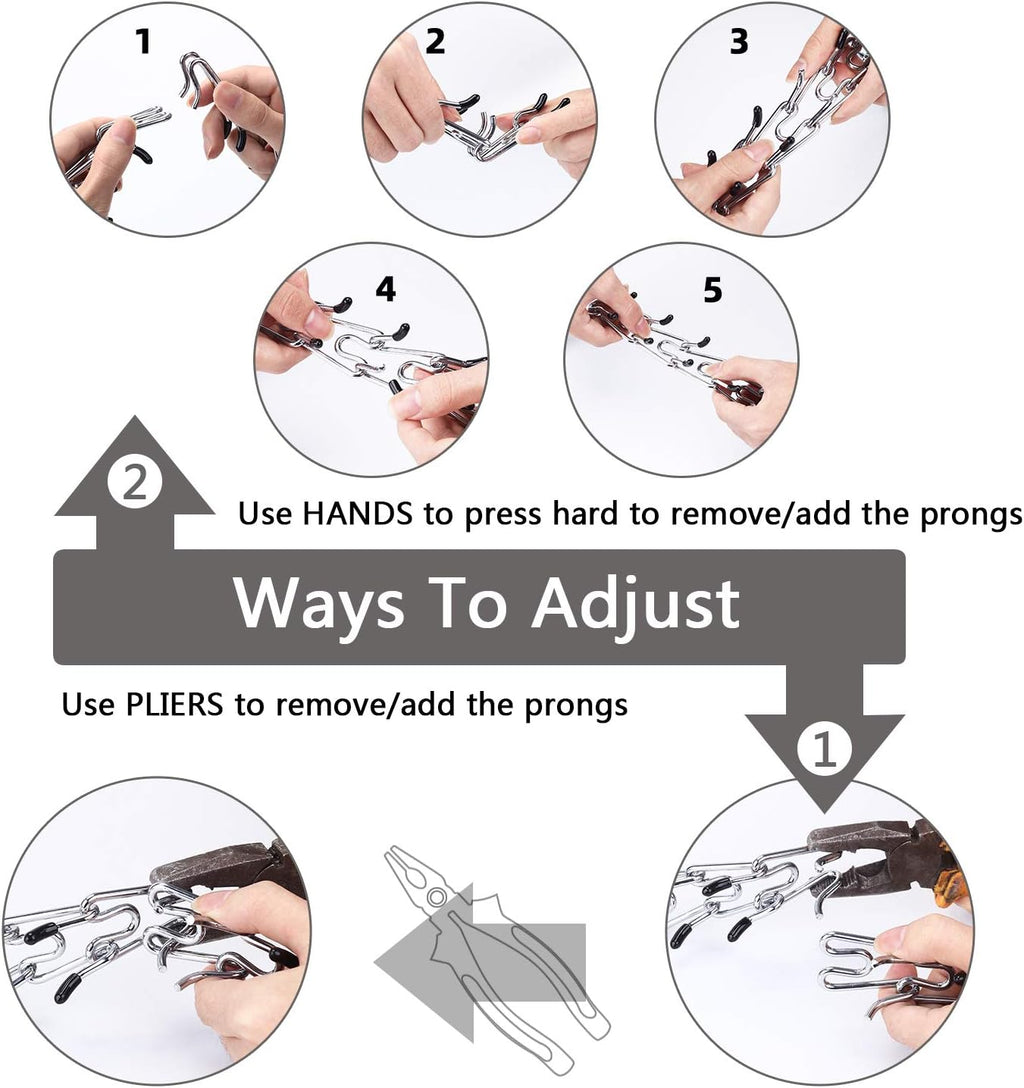 Prong Collars for Dogs, No Pull Dog Collar, Dog Training Collar for Small Dogs, Stainless Steel Adjustable with Comfort Rubber Tips (Small, 2.5Mm, 15.6-Inch)