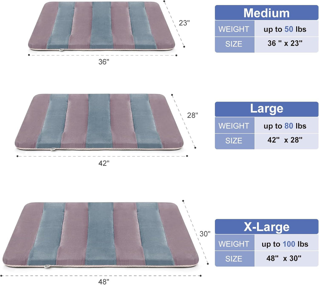 Joicyco Dog Beds for Large Dogs Crate Pad Mat 48" Dog Cat Pet Bed Sleeping Mats Washable Non Slip Mattress Kennel Pads