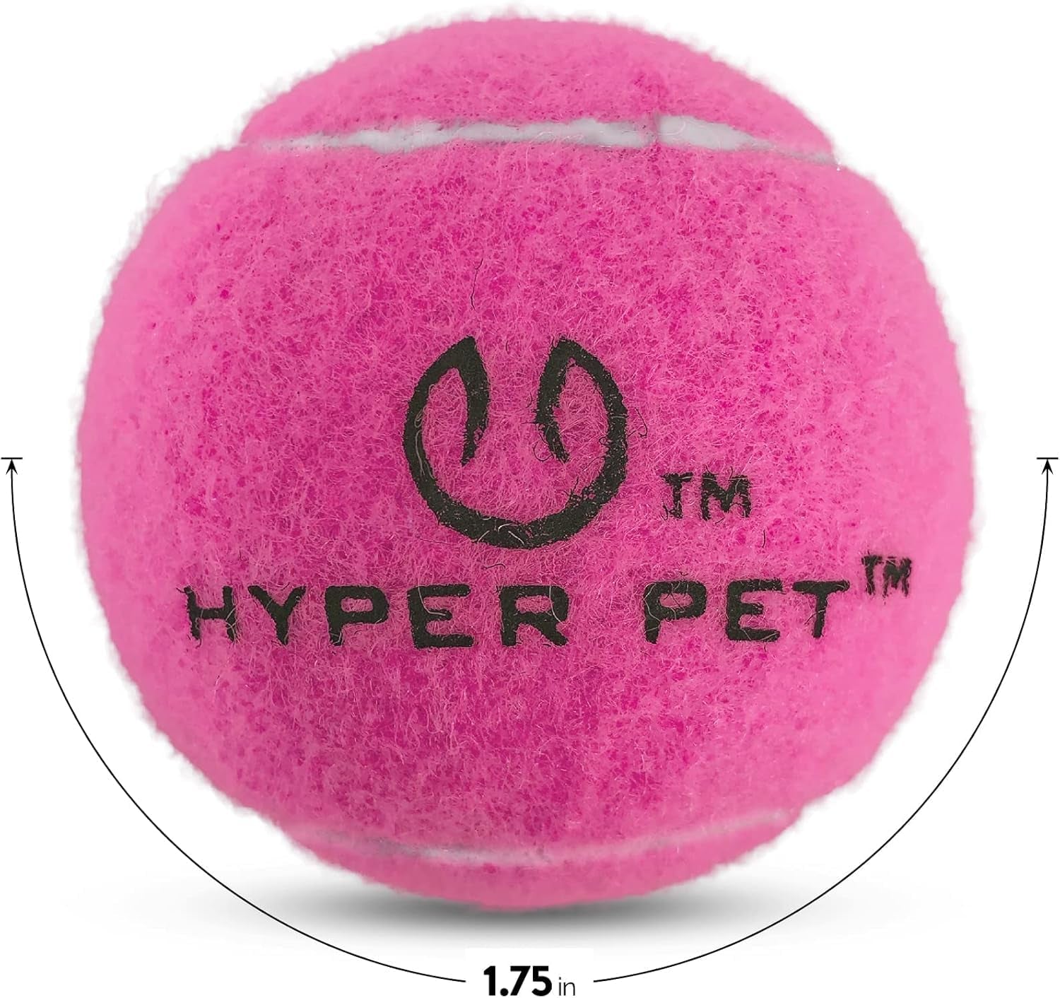 Hyper Pet MINI Tennis Balls for Dogs (Safe Dog Ball Tennis Balls for Exercise & Training) Interactive Toys Work with Hyper Pet K9 Kannon MINI Dog Ball Launcher - 4 Pack Pink