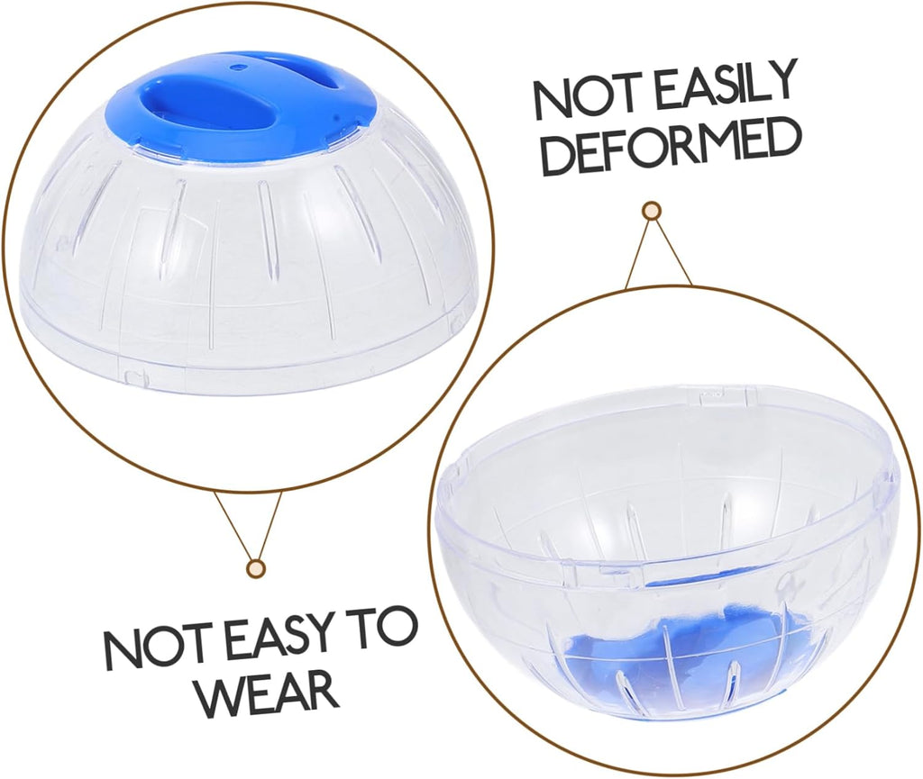 2PCS Hamster Running Ball Plastic Run Exercise Ball Small Animals Run-About Ball Accessory (Blue)