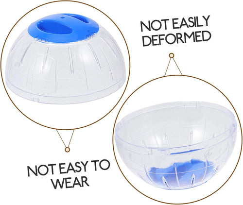 2PCS Hamster Running Ball Plastic Run Exercise Ball Small Animals Run-About Ball Accessory (Blue)