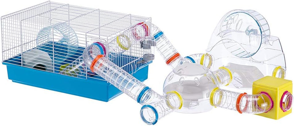 Paula Small Hamster Cage | Fun & Interactive Cage Measures Measures 18.11L X 11.61W X 9.6H & Includes All Accessories