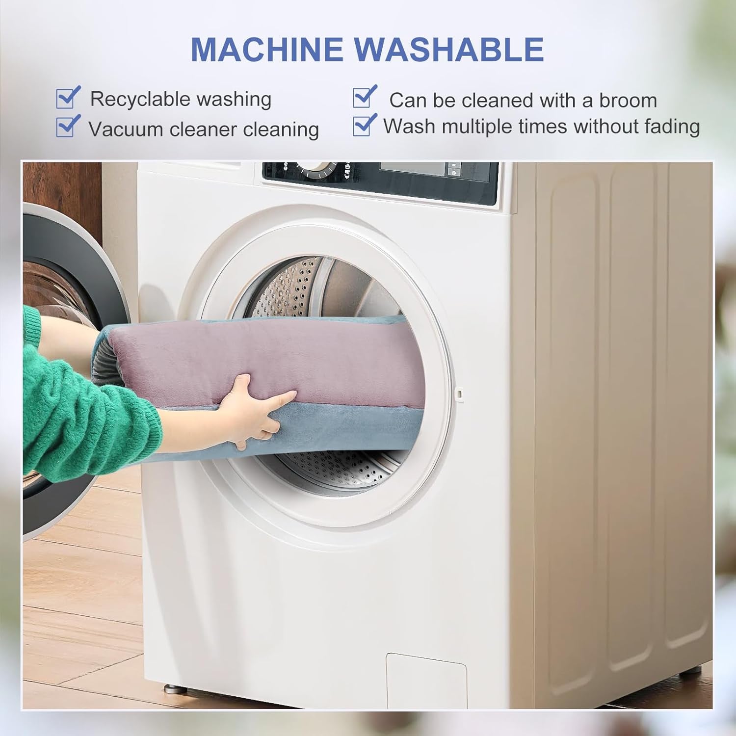 Joicyco Dog Beds for Large Dogs Crate Pad Mat 48" Dog Cat Pet Bed Sleeping Mats Washable Non Slip Mattress Kennel Pads