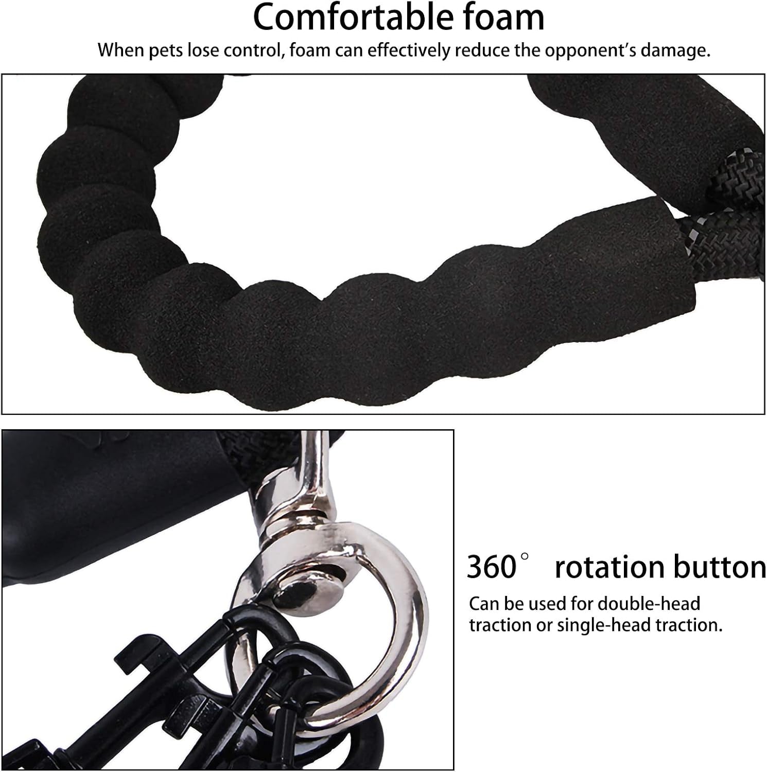 Greeney 4-Way Dog Leash, No-Tangle Multi-Dog Rope Leash, Nylon, Red