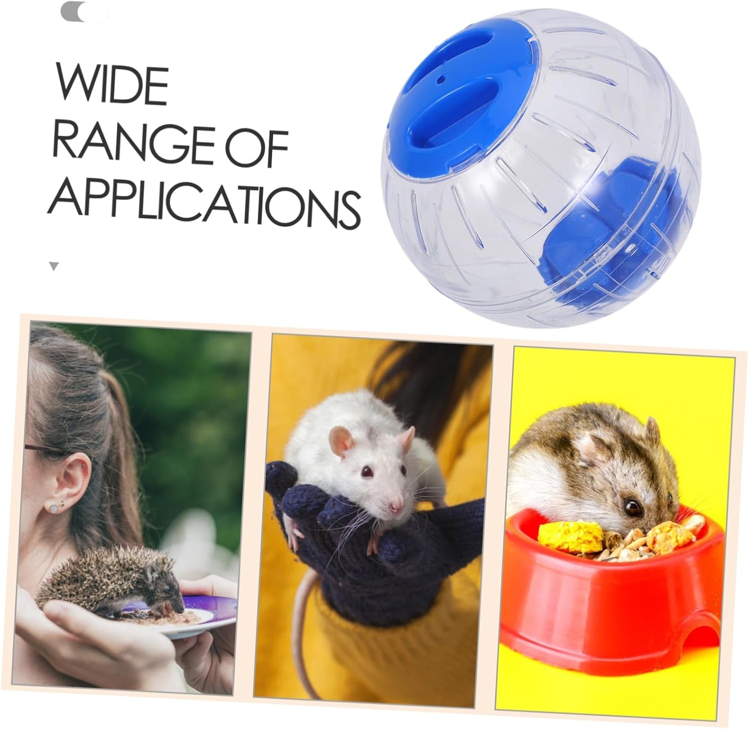 2PCS Hamster Running Ball Plastic Run Exercise Ball Small Animals Run-About Ball Accessory (Blue)