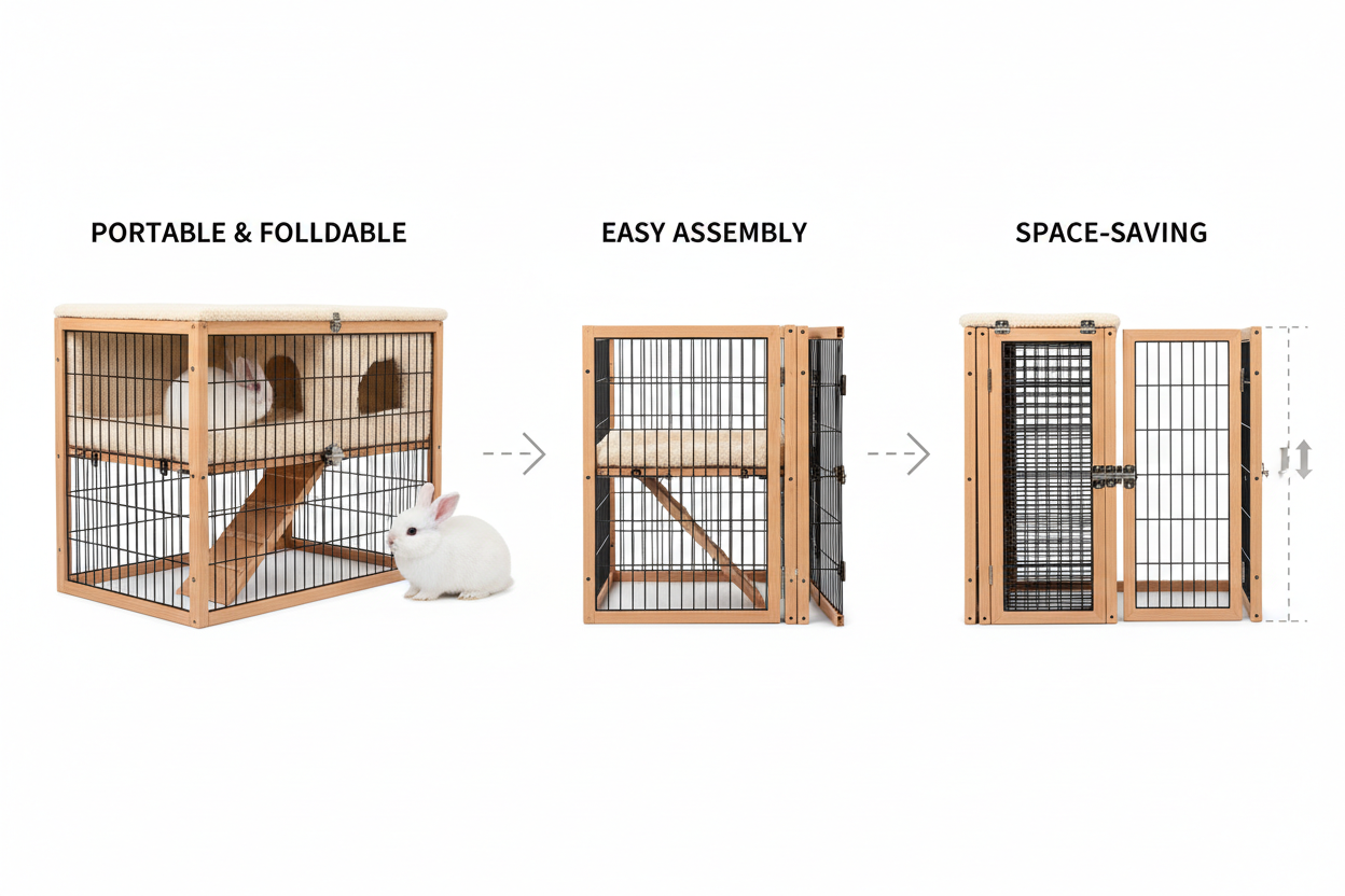 folding rabbit house